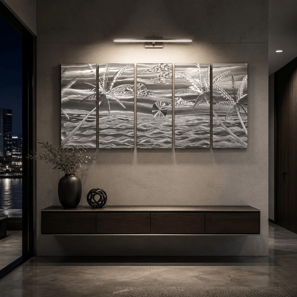 Ripple Zen - Metal Wall Art 64"x24"