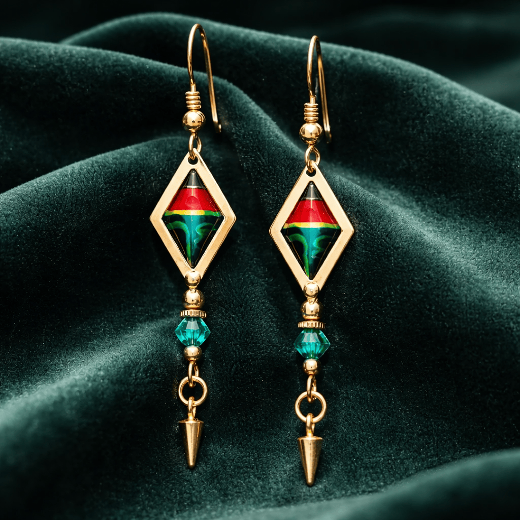 Kaleidoscope Cascade Earrings 2"