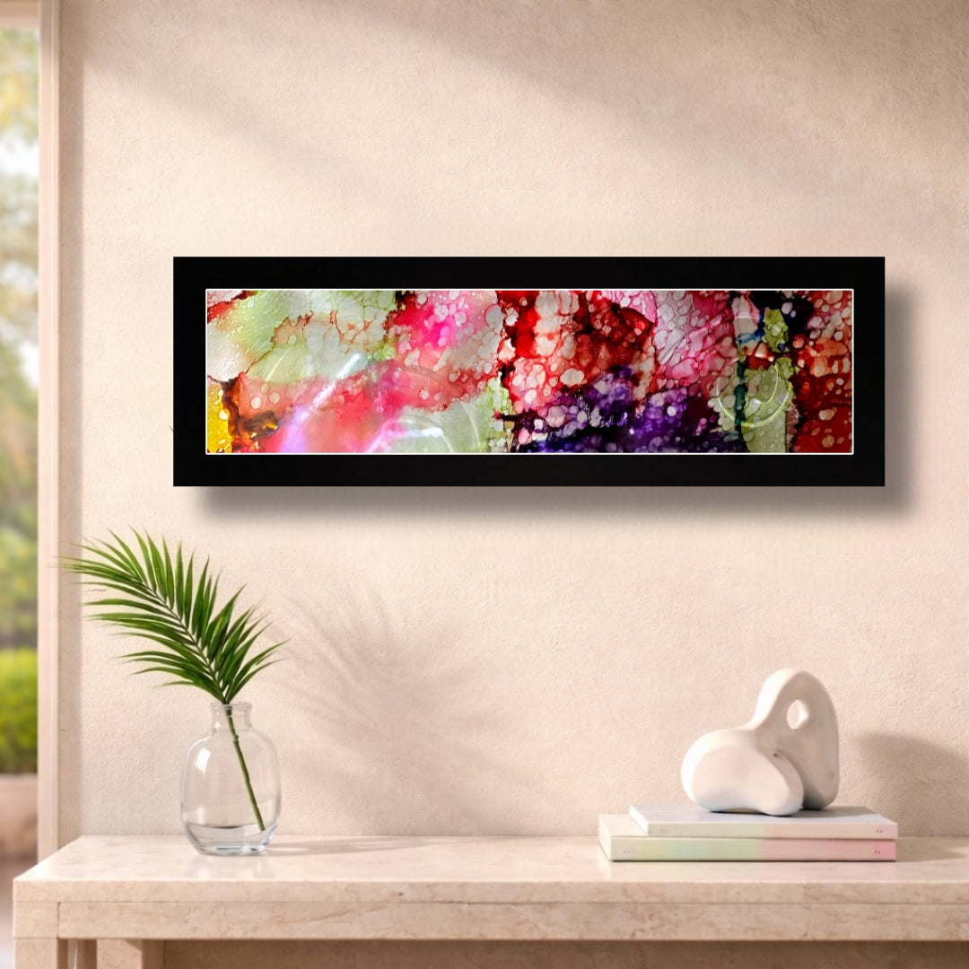 Peony Garden - Metal Wall Art 9"x27"