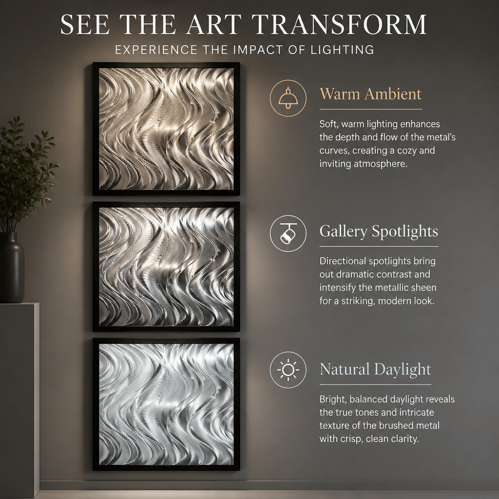 (Between Worlds) - Metal Wall Art 3-Panel 24"x24"