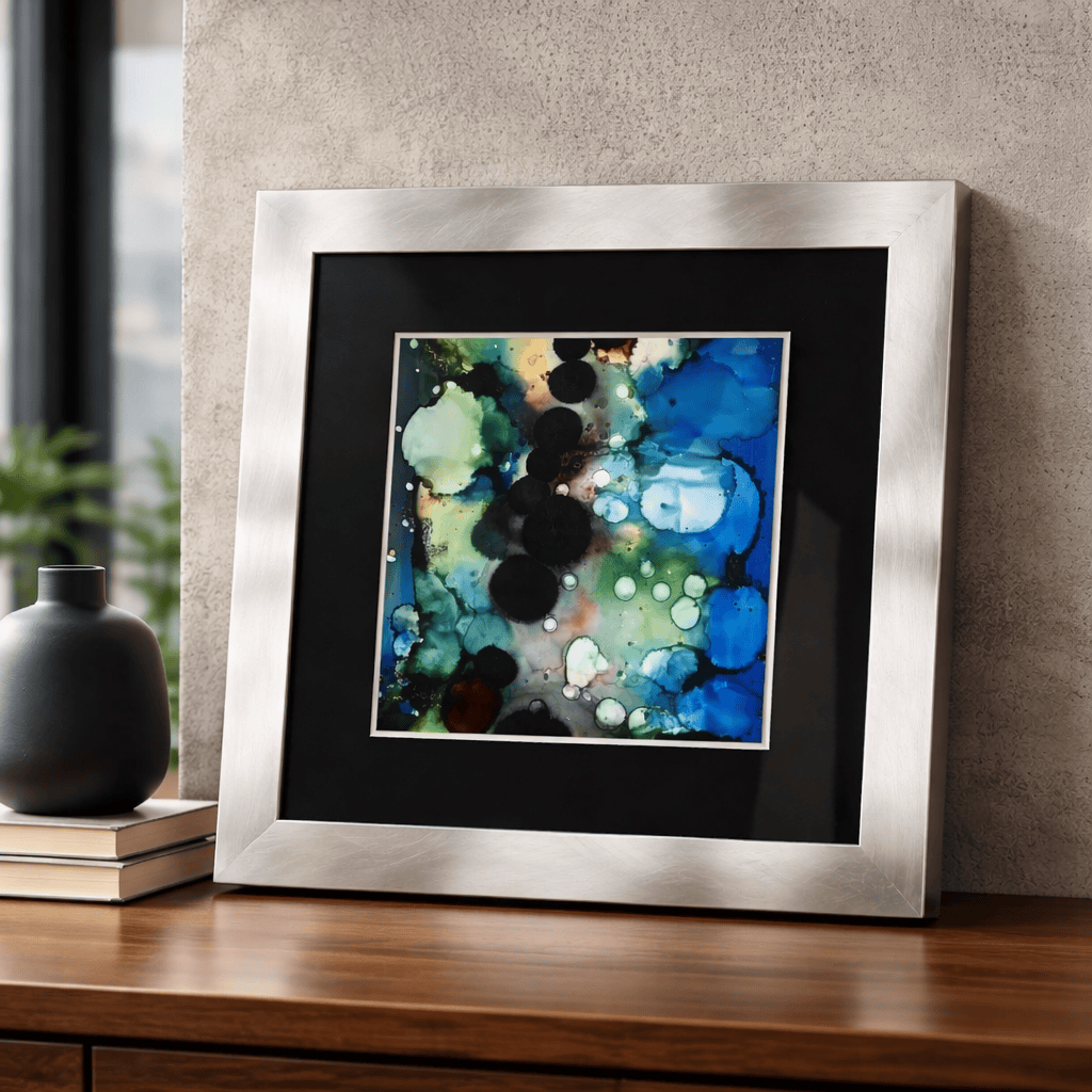 Indigo Nebula - Metal Wall Art 12"x12"