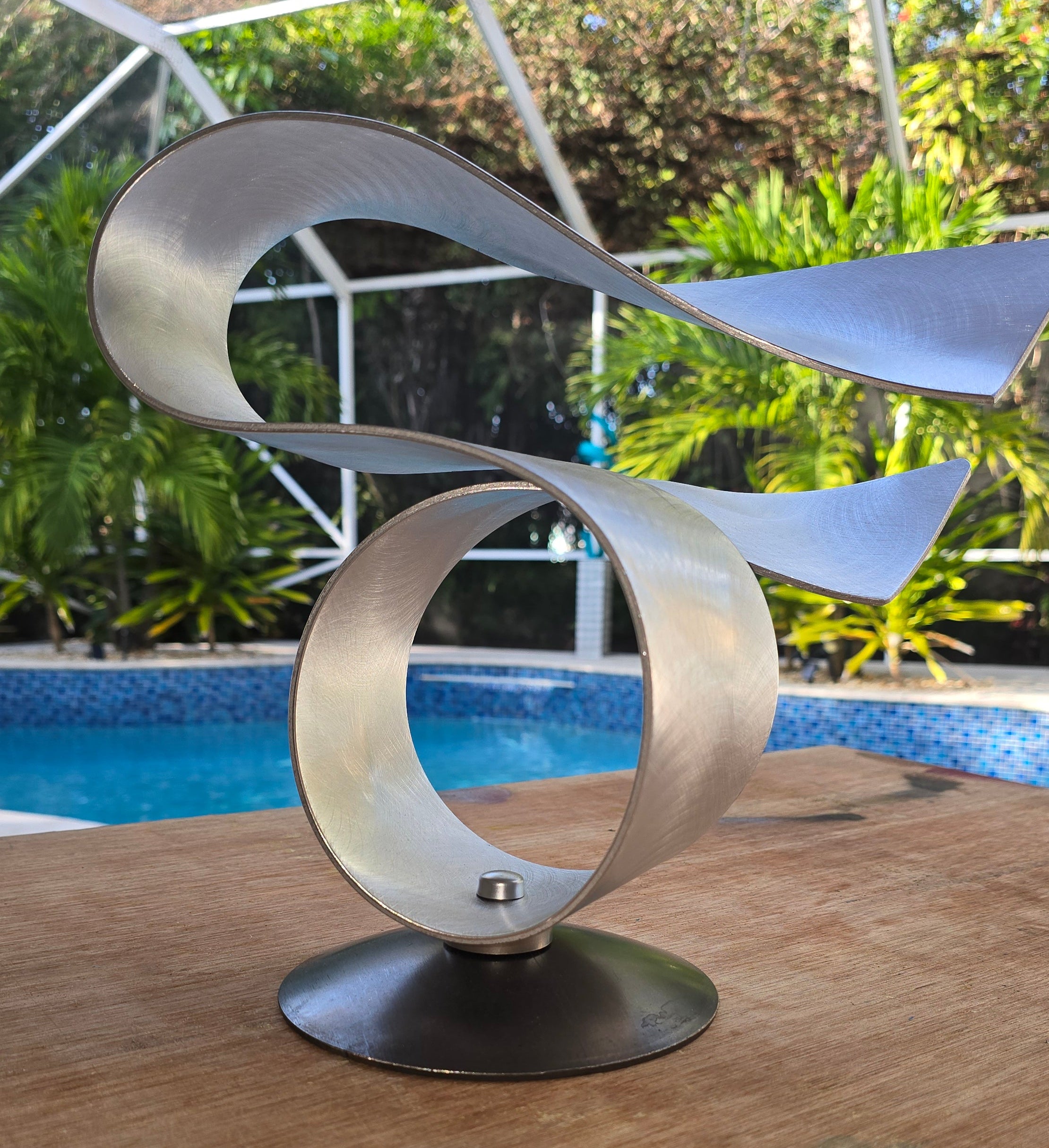 Flowing Harmony - Freestanding Metal Sculpture 12"H