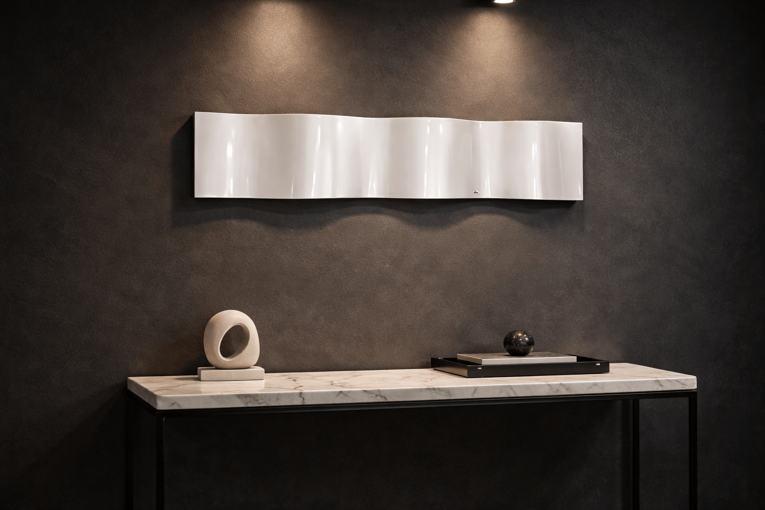 Gentle Flow - Metal Wave Art 10"x46"