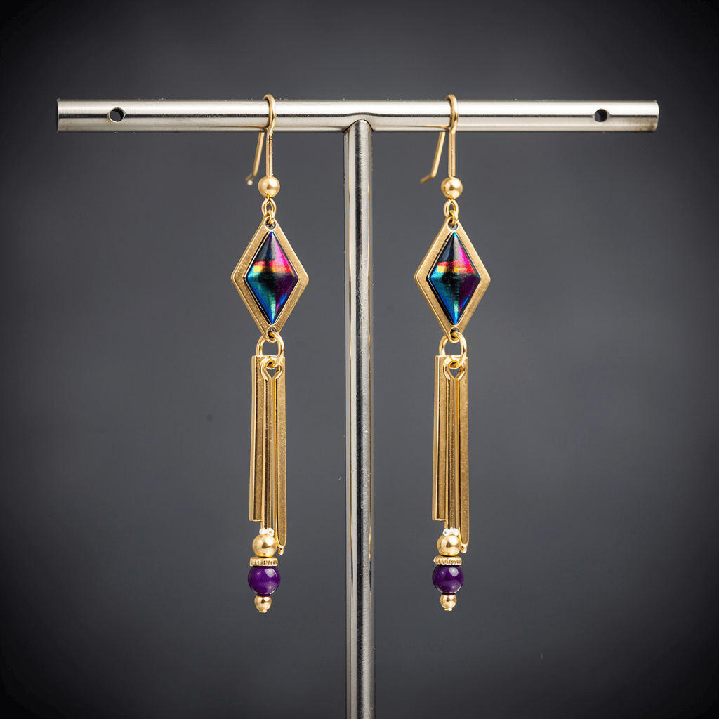 Deco Prism Earrings 2.5"