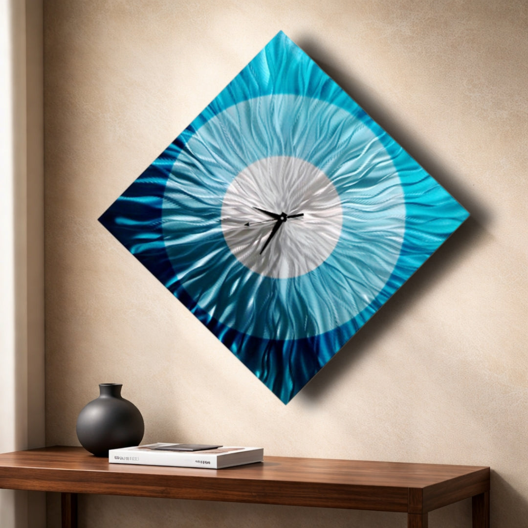 Celestial Eye - Metal Wall Clock 24"x24" (aquatica)