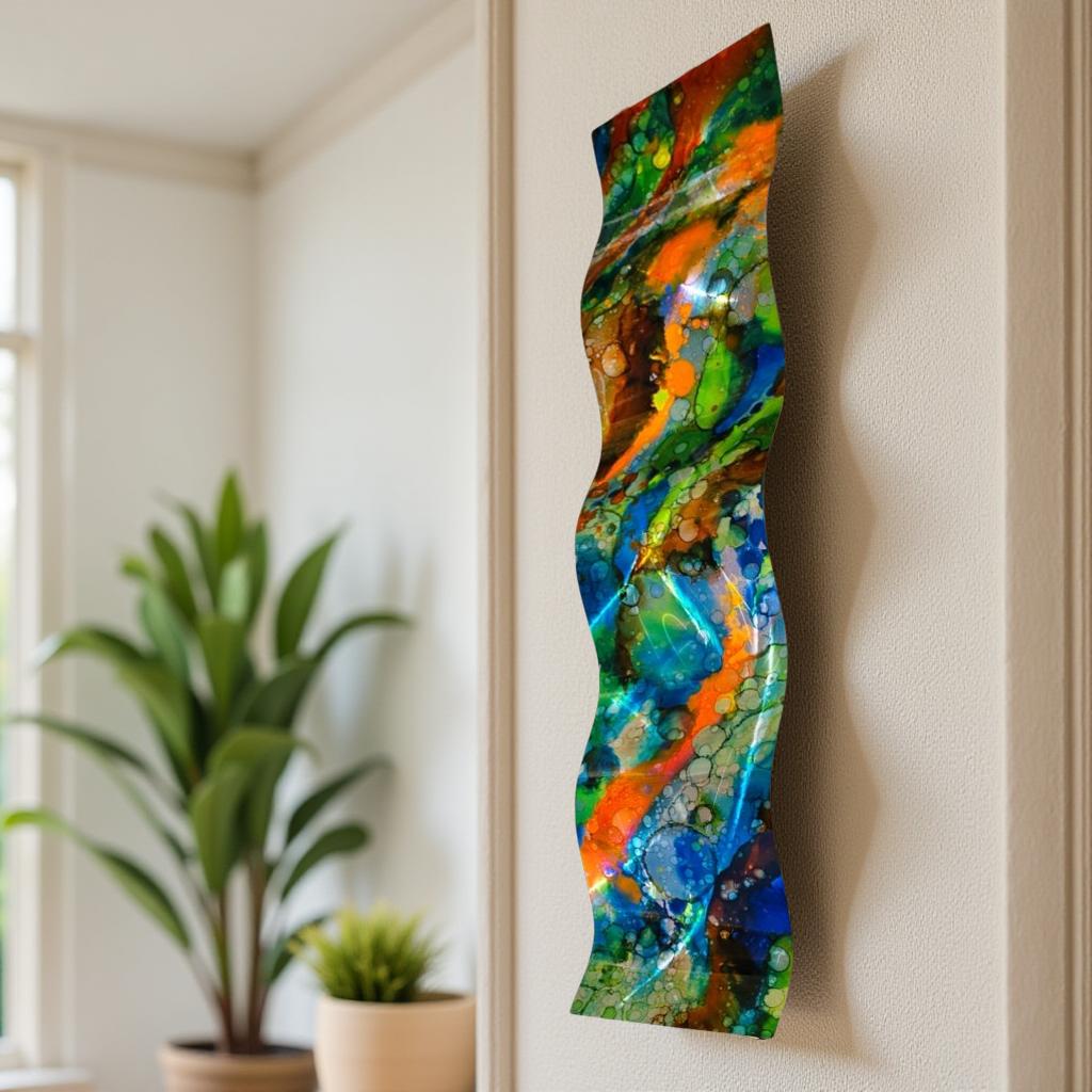 Earth Awakening - Metal Wave Art 10"x46"