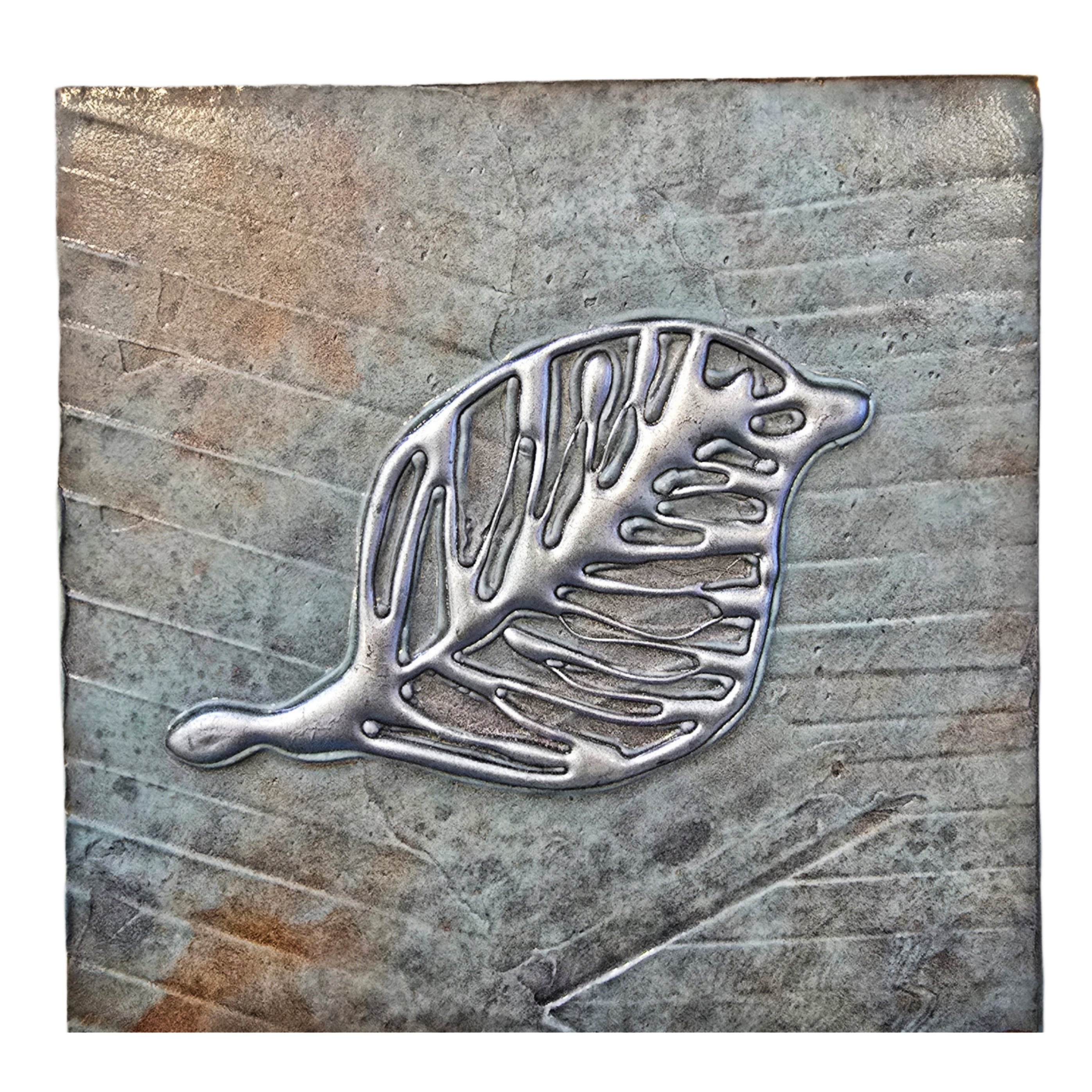 Quiet Grove - 4-Panel Metal Wall Art Set 6"x6" Each