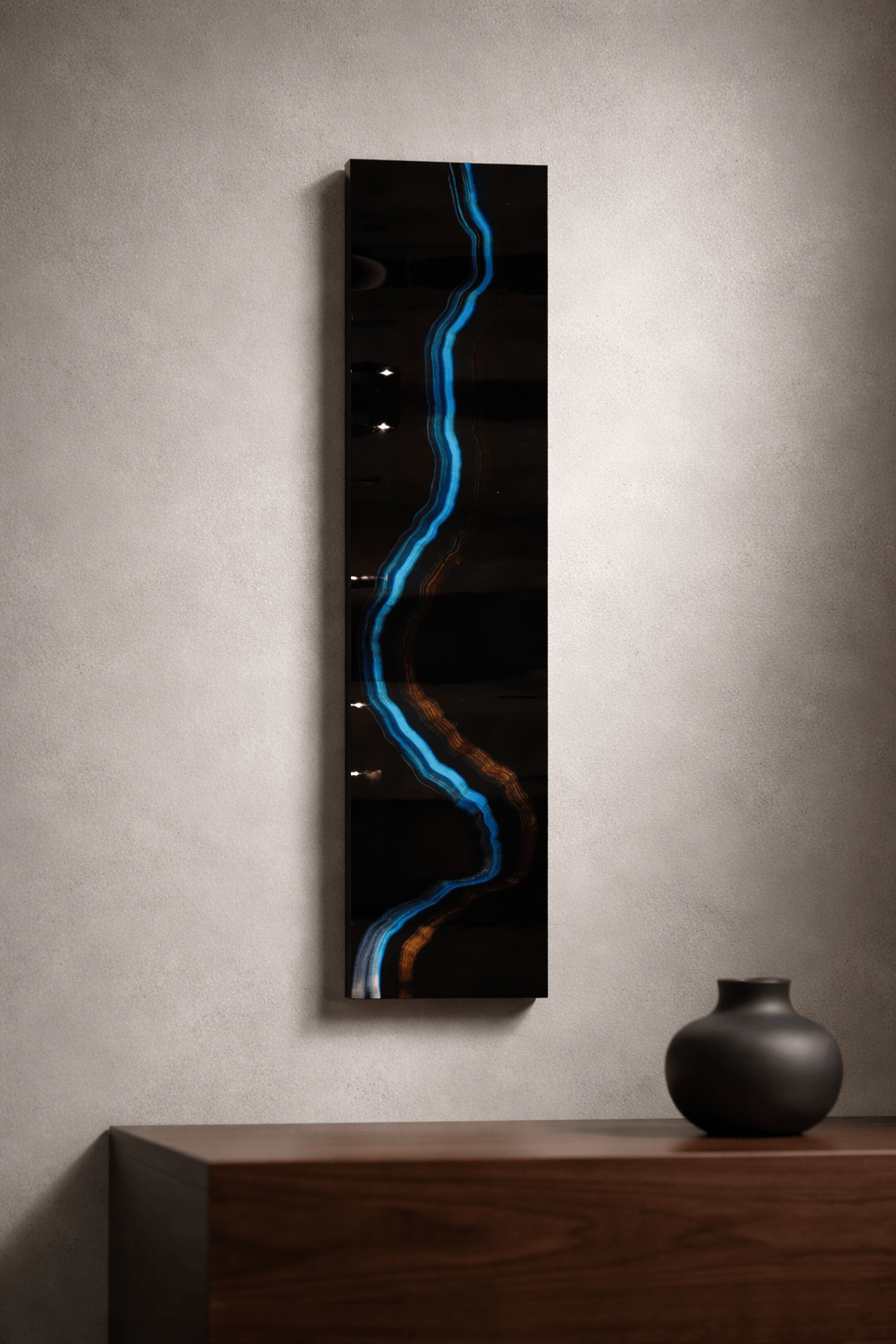 Celestial River - Metal Wave Art 10"x46"