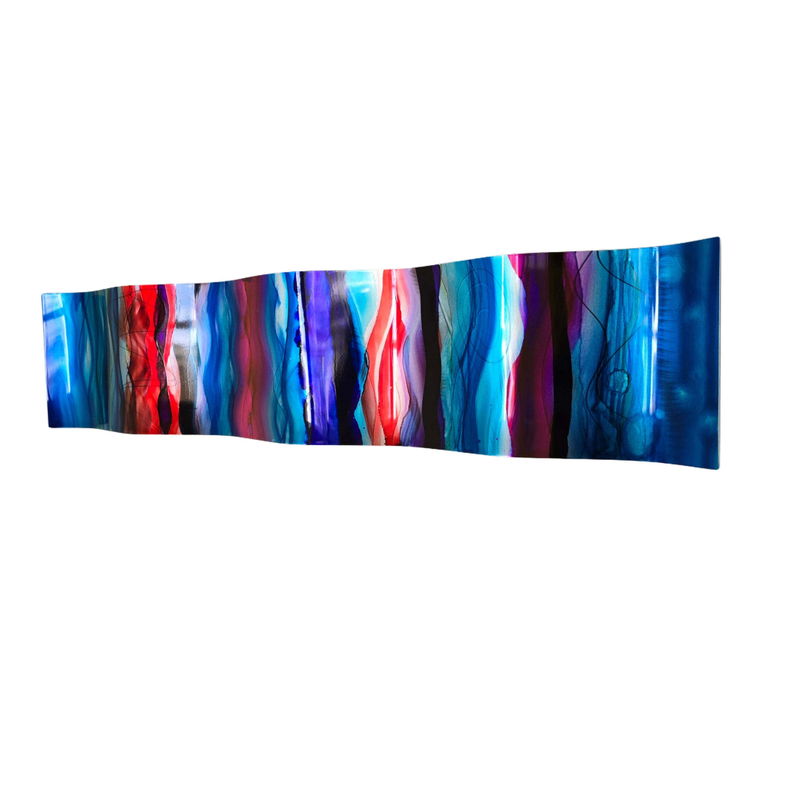 Luminous Journey - Metal Wave Art 10"x46"