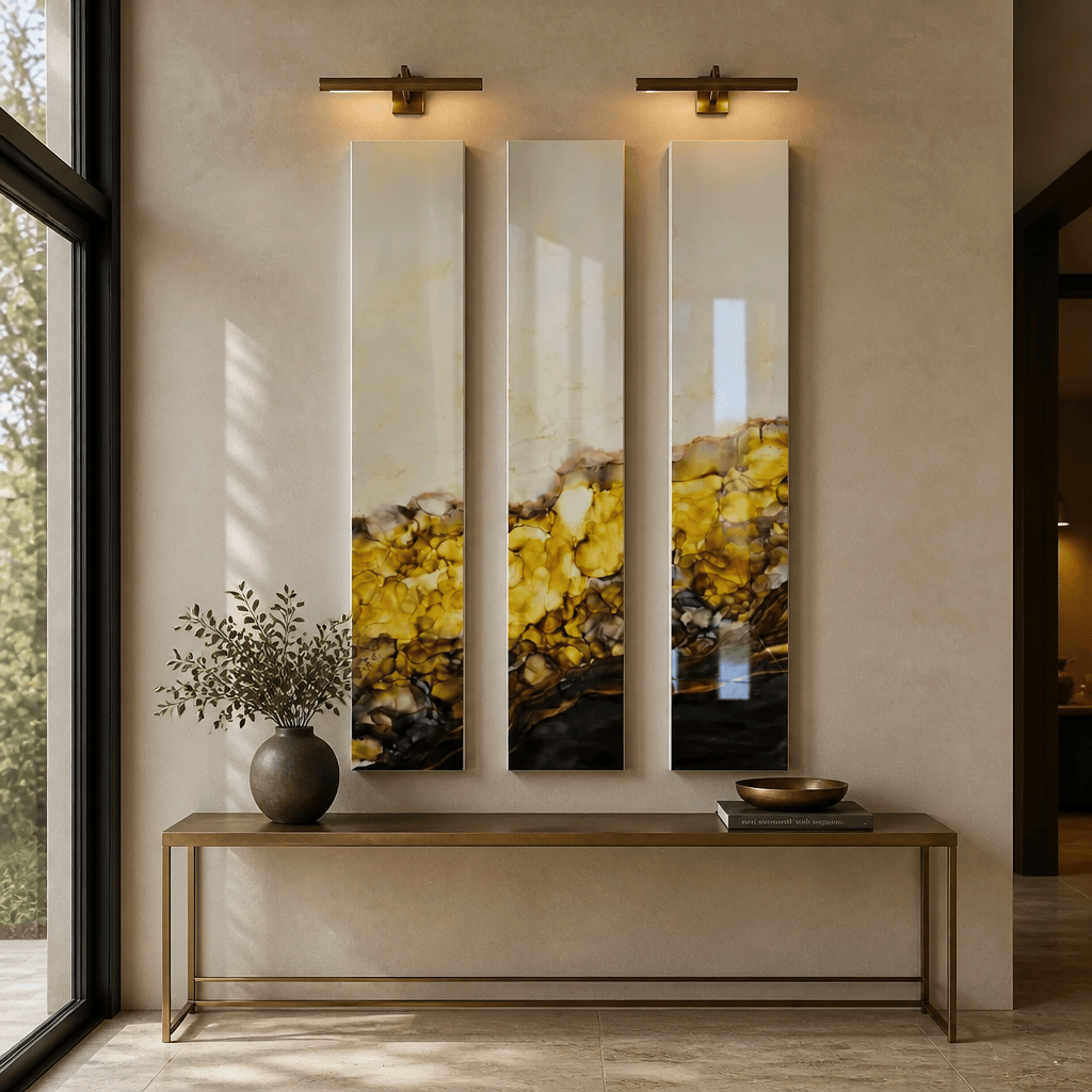 The Surge - 3-Panel Metal Wall Art 8"x48" (each)