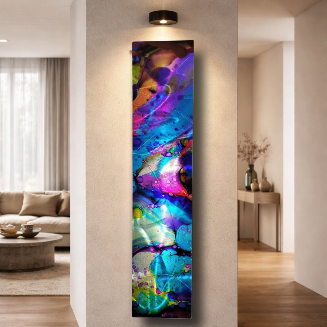 Indigo Pulse - Metal Wall Art 8"x36" (gem w36)