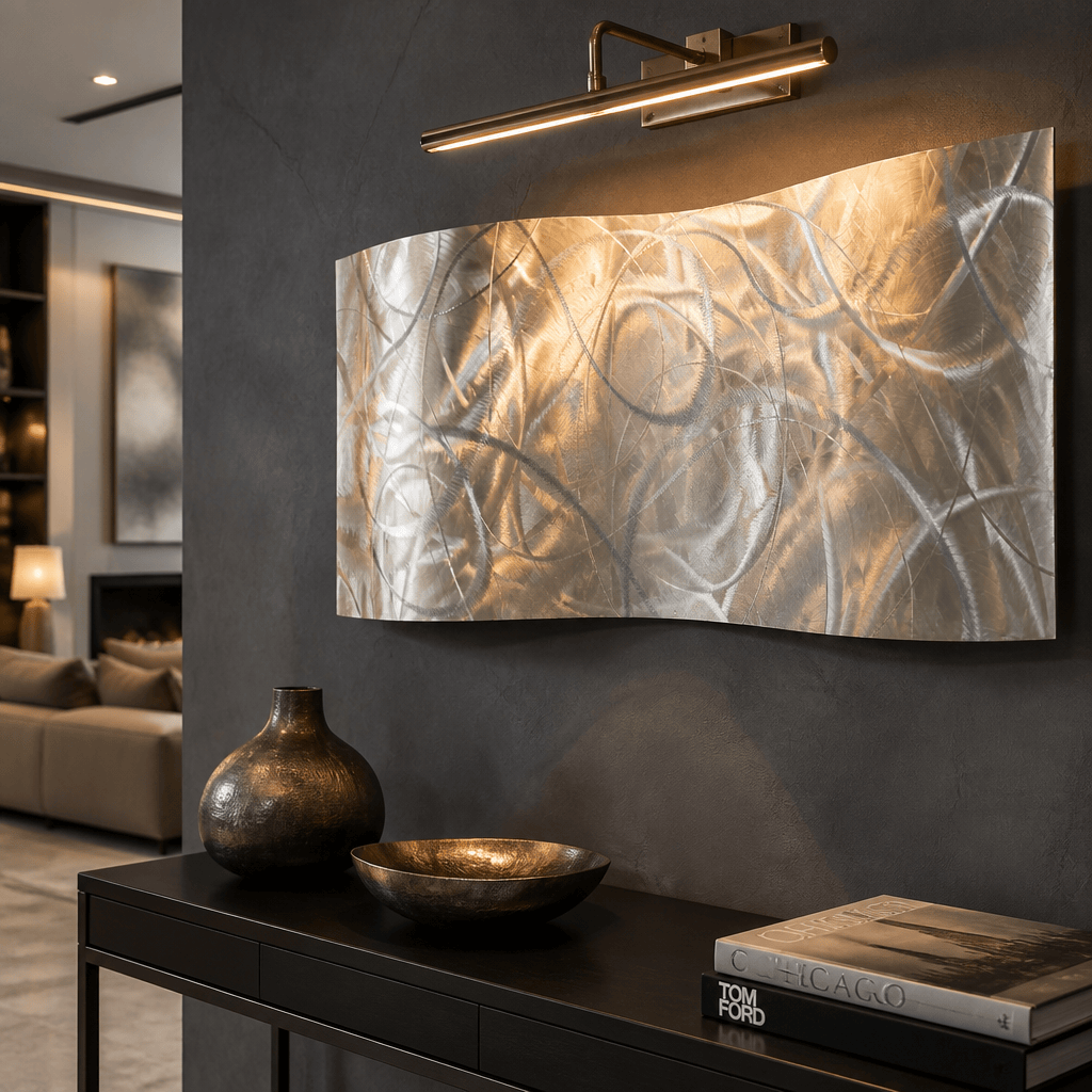 Tangled Light - Metal Wall Art 12"x23"