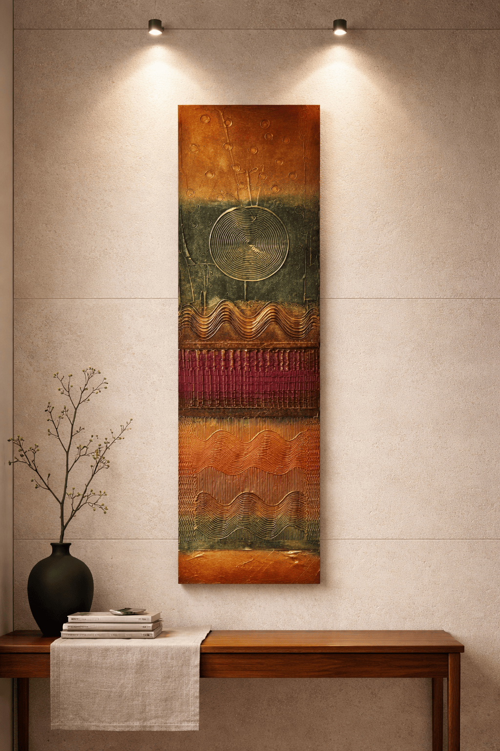 Autumn Tapestry - Hand-Painted Wall Art 12"x48"