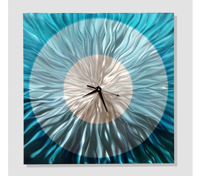 Celestial Eye - Metal Wall Clock 24"x24" (aquatica)