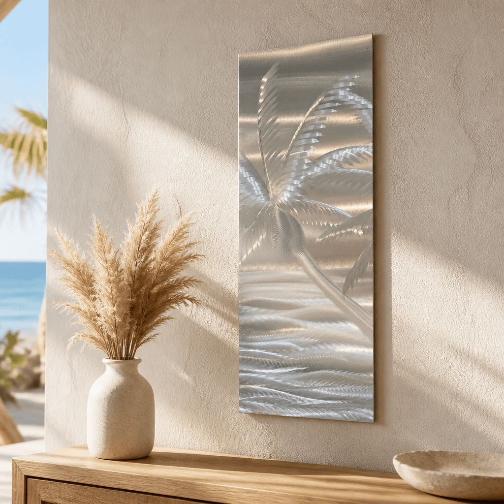 Palm Drift - Metal Wall Art 9"x24"