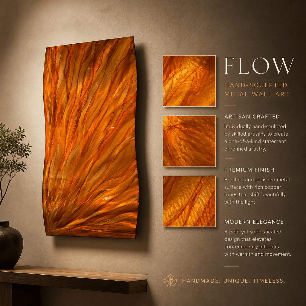 Ember Surge - Metal Wall Art 12"x23"