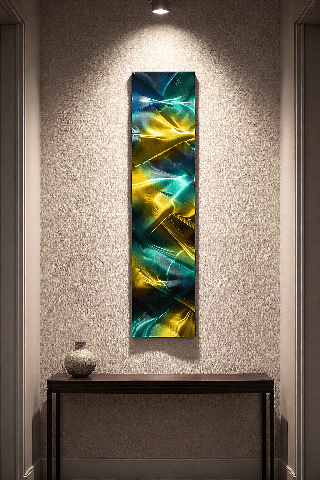 Tropical Fusion - Metal Wave Art 10"x46"