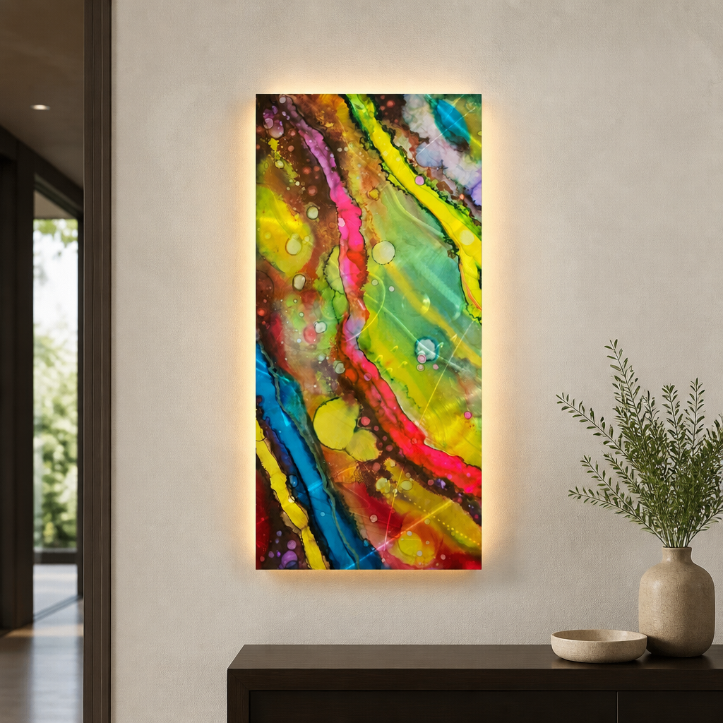 Liquid Aurora - Metal Wall Art 12"x24"