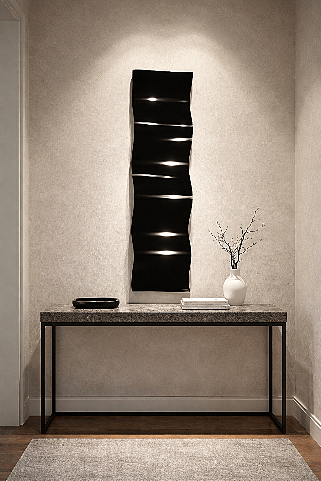 Midnight Rhythm - Metal Wave Art 10"x46"