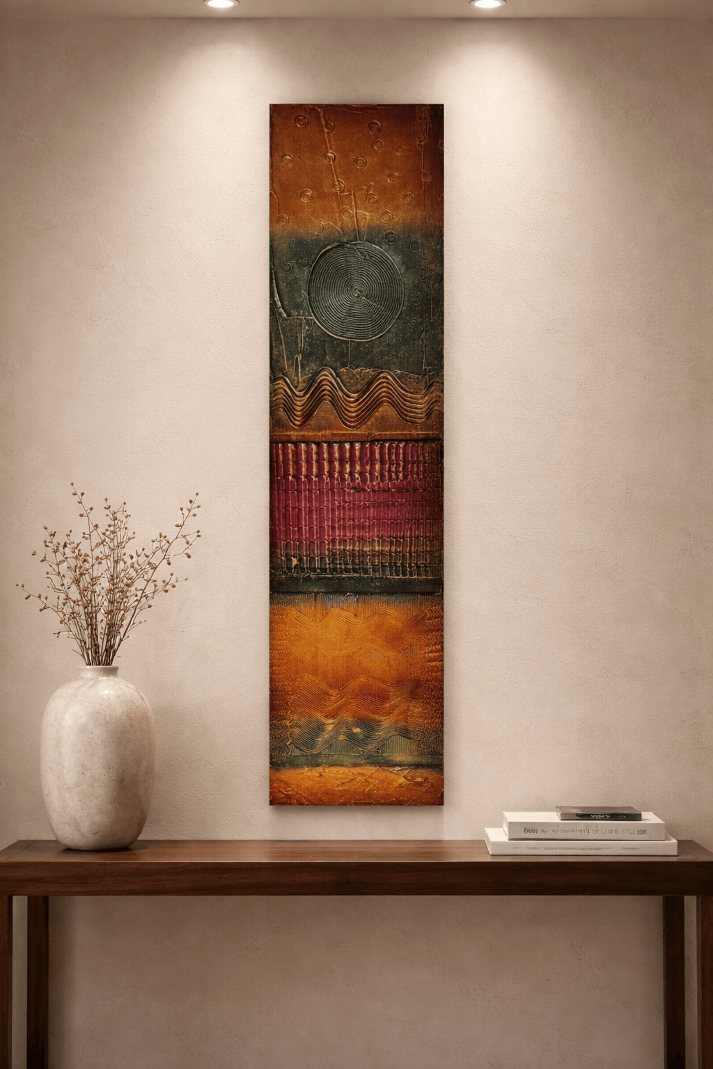 Autumn Tapestry - Hand-Painted Wall Art 12"x48"