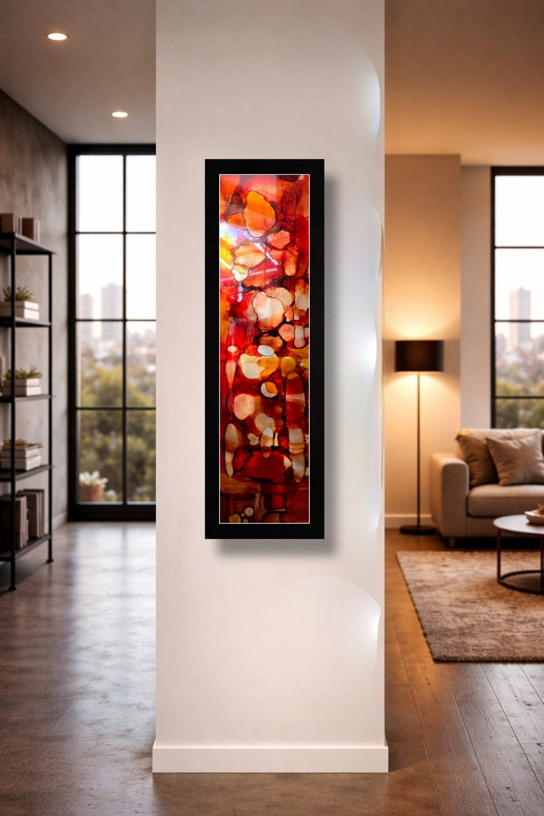 Garnet Fire - Metal Wall Art 9"x27"