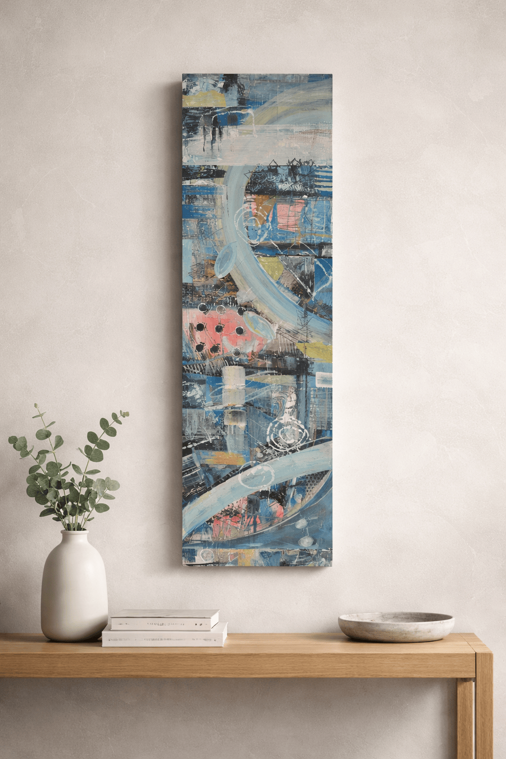 Urban Mosaic - Hand-Painted Art Board 12"x48"