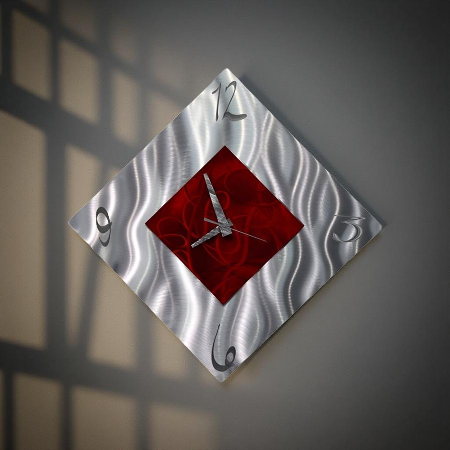 Ruby Moment - Metal Wall Clock 12"x12"