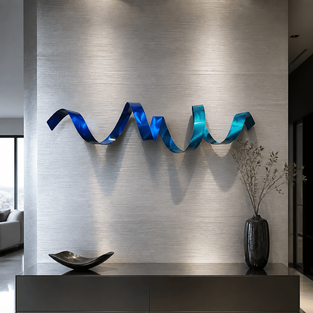 Azure Ascent - Metal Wall Art 44"x11"
