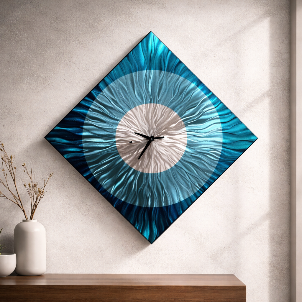 Celestial Eye - Metal Wall Clock 24"x24" (aquatica)
