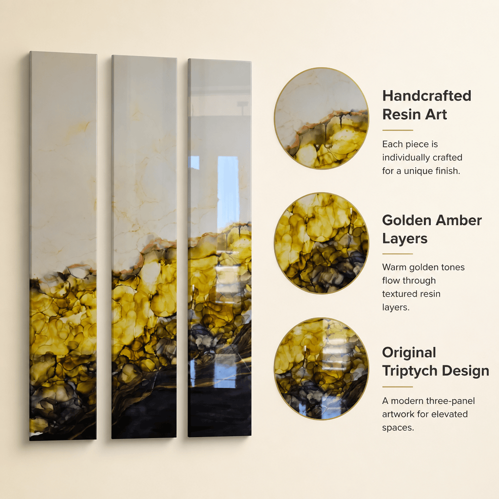 The Surge - 3-Panel Metal Wall Art 8"x48" (each)