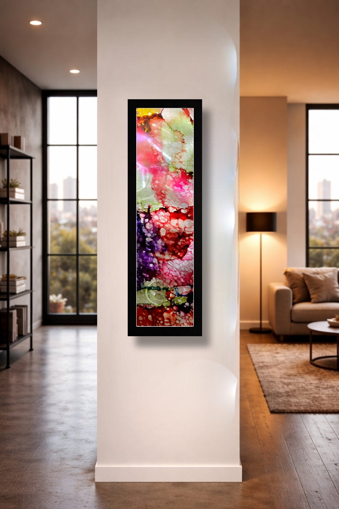 Peony Garden - Metal Wall Art 9"x27"