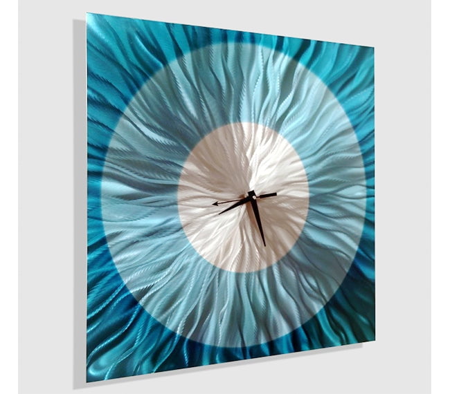 Celestial Eye - Metal Wall Clock 24"x24" (aquatica)