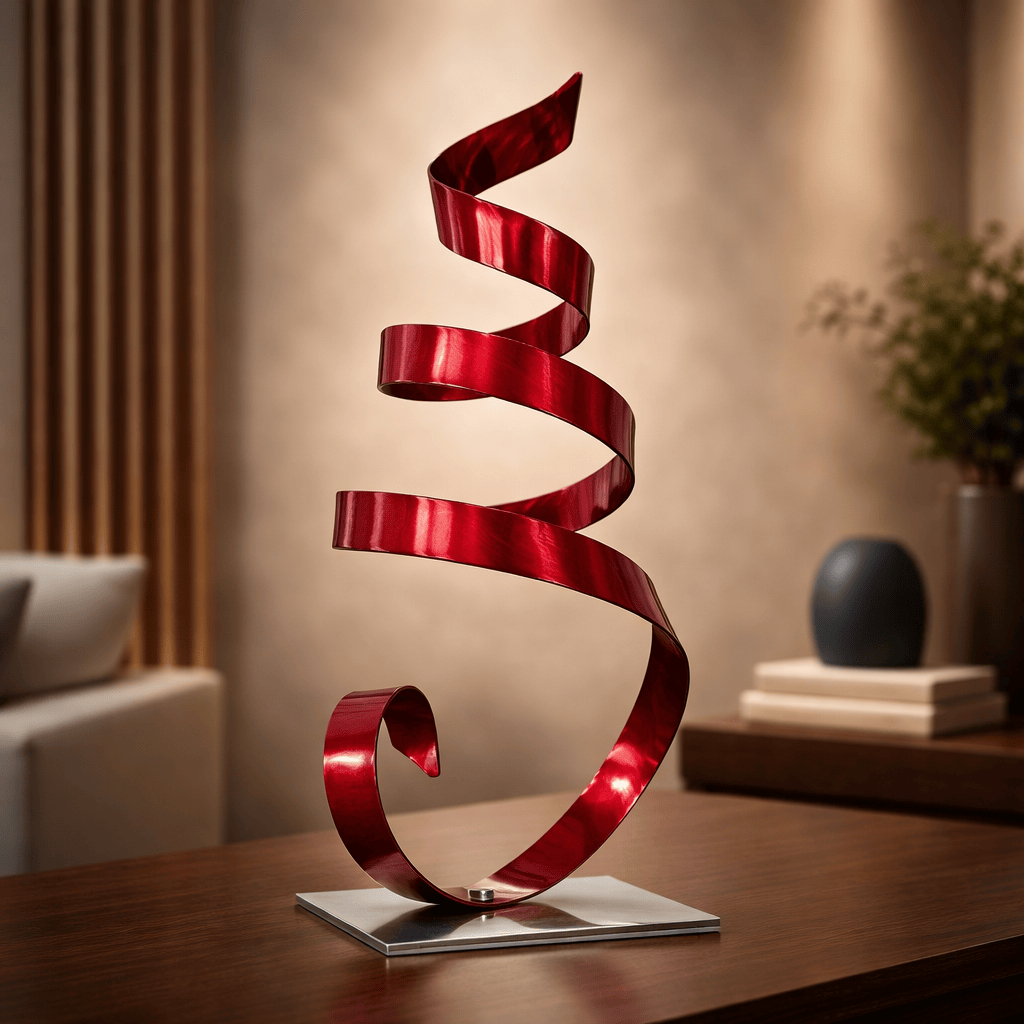 Scarlet Ascent - Metal Sculpture 18"x10"