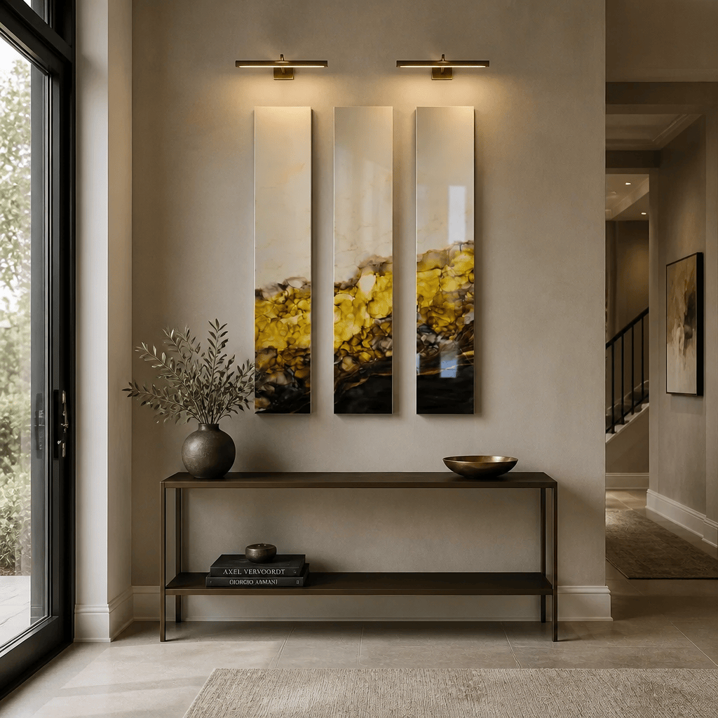 The Surge - 3-Panel Metal Wall Art 8"x48" (each)