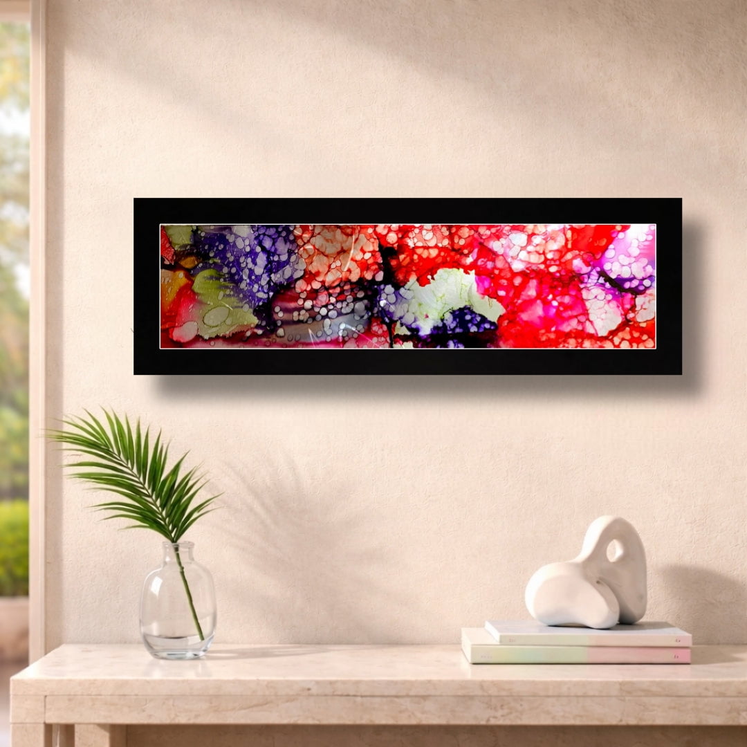 Ruby Bloom - Metal Wall Art 9"x27"