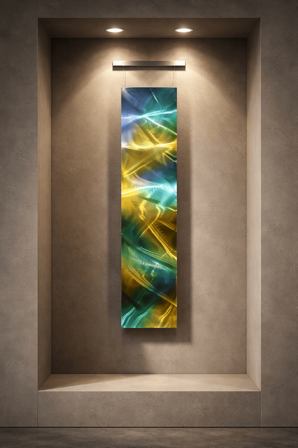 Tropical Fusion - Metal Wave Art 10"x46"