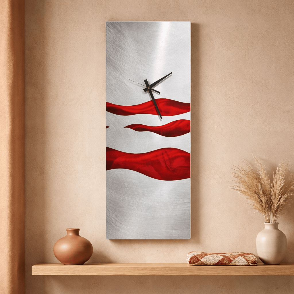 Crimson Tide Clock - Metal Wall Clock 9"x24" (c25)