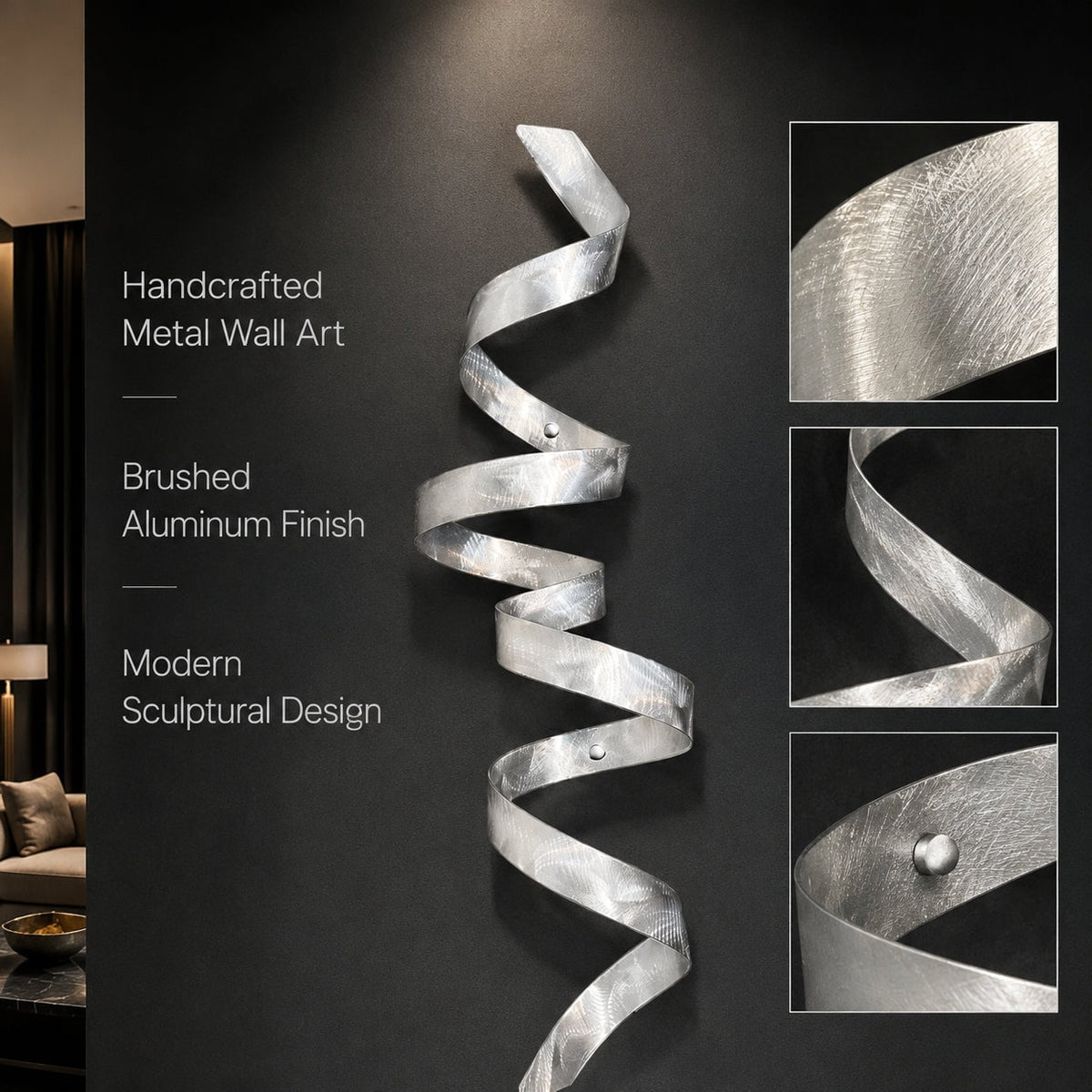 (The Helix) - Metal Wall Art 44"x10"