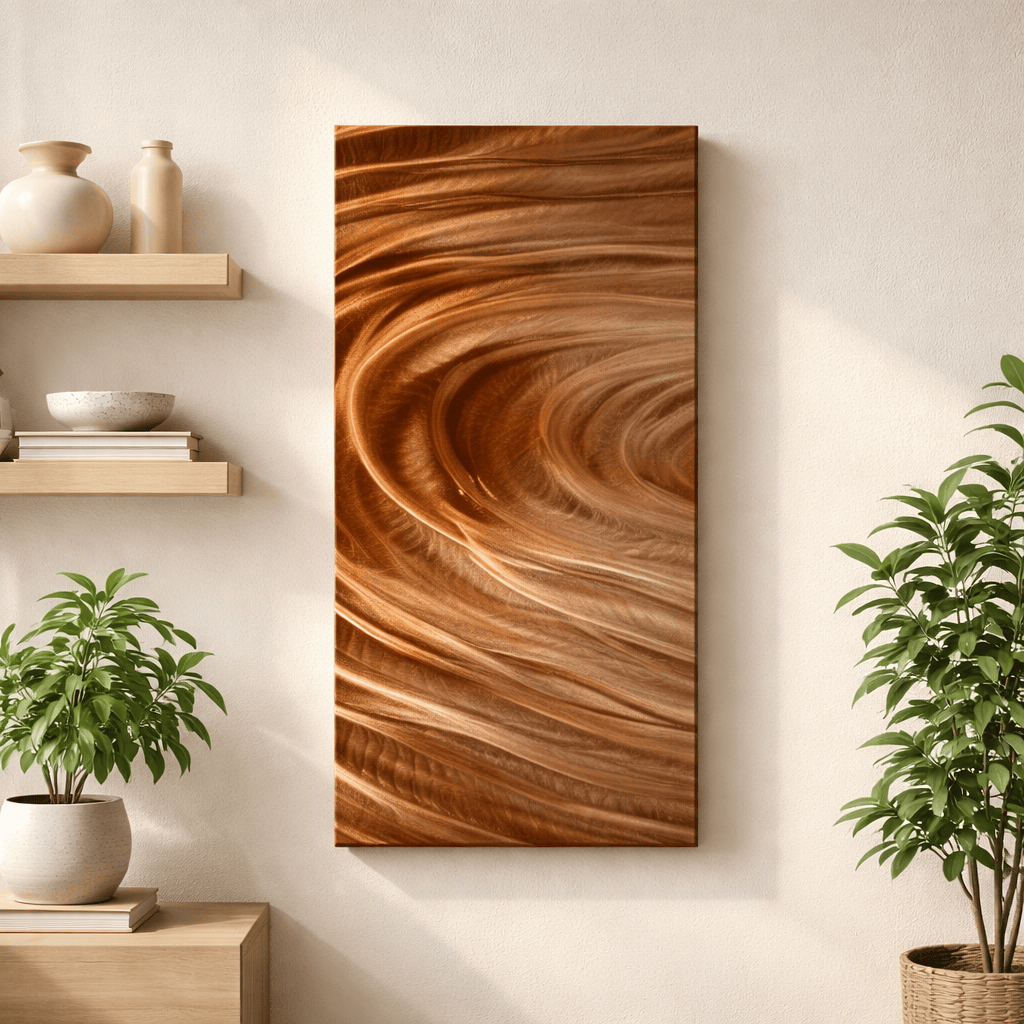 Canyon Ember - Metal Wave Wall Art 10"x23" (p439)