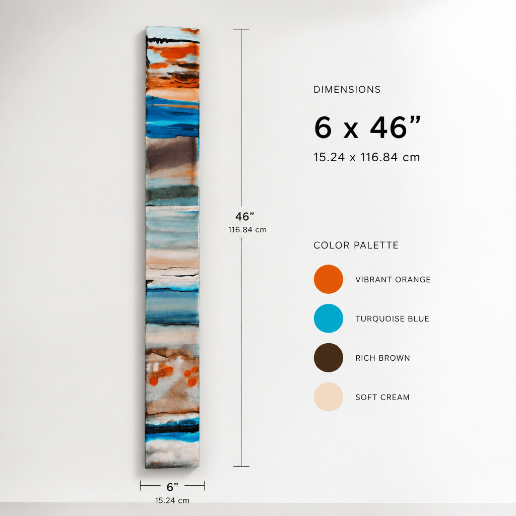 Where Currents Meet - Metal Wall Art 6"x48"