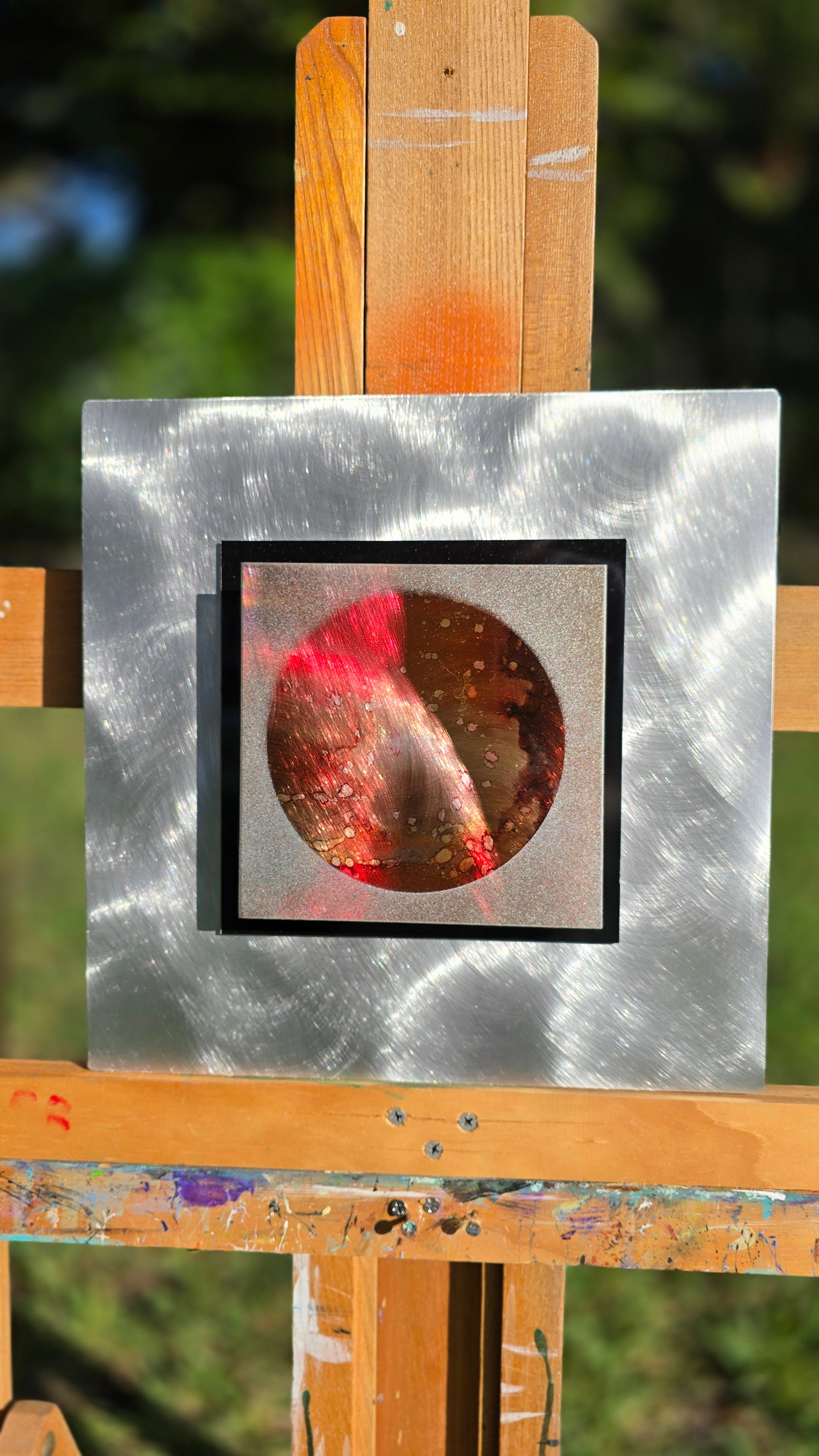 Scarlet Bloom - Metal Wall Art 12"x12"