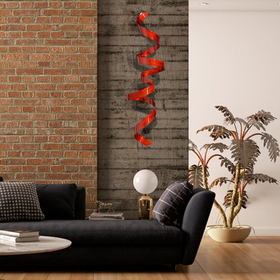 Statements2000 Cardinal Wall Twist - Abstract Metal Wall Art by Jon Allen