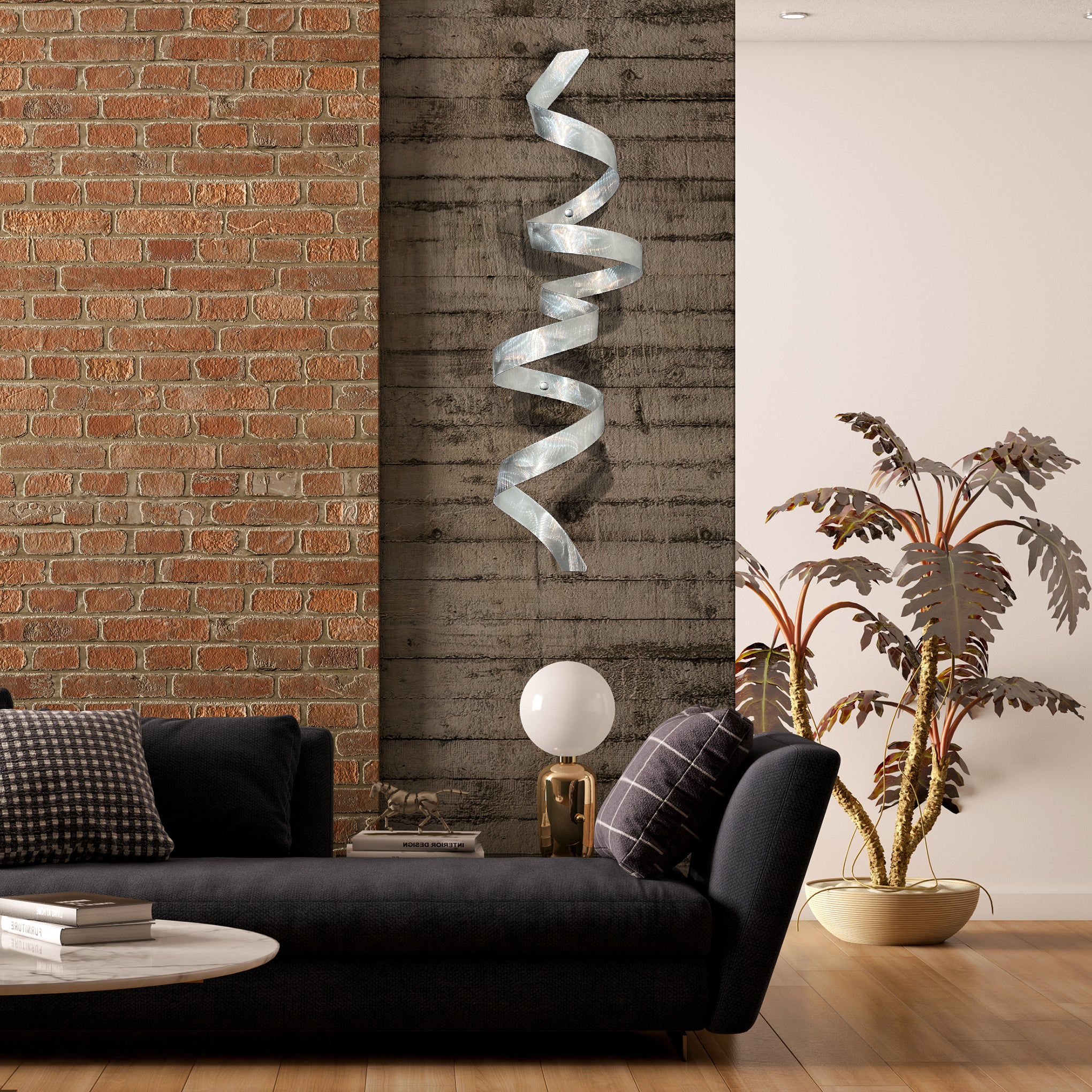 Statements2000 Silver Wall Twist - Abstract Metal Wall Art by Jon Allen