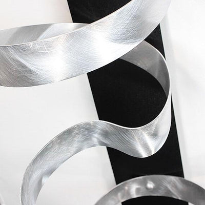 Statements2000 Silver & Black Metal Wall Sculpture Modern Abstract Accent Decor - Black Knight by Jon Allen