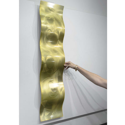 Statements2000 Metal Wall Art Large 3D Wall Sculpture - Dorado Wave by Jon Allen