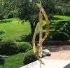 Statements2000 Large Metal Sculpture - Abstract Garden Art -  Gold Centinal by Jon Allen