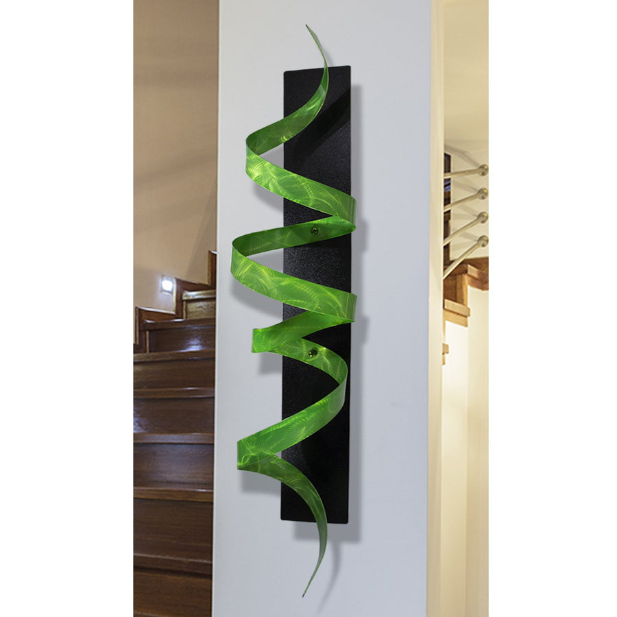 Statements2000 Green & Black Wall Sculpture Modern Abstract Accent Decor - Green Knight by Jon Allen