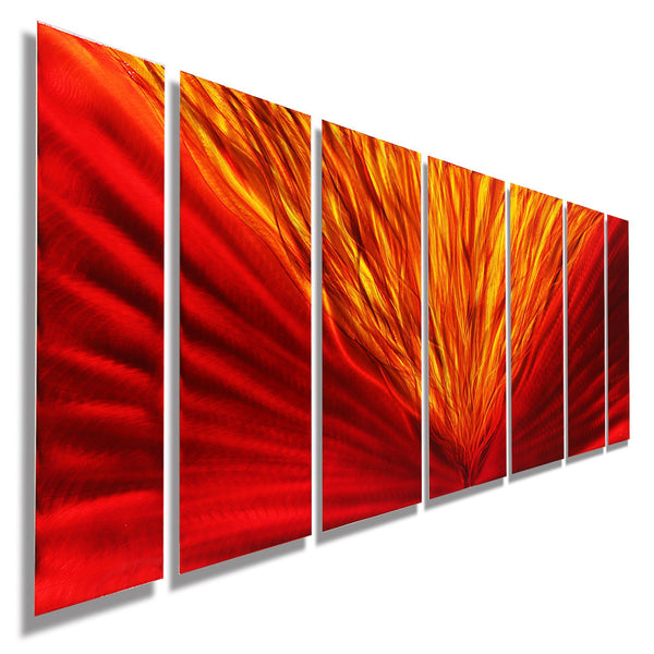 Orange Juice Splash | Large Metal Wall Art Print | Great Big Canvas