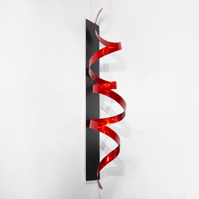 Statements2000 Red & Black Metal Wall Sculpture Modern Abstract Accent Decor - Black Knight Red by Jon Allen