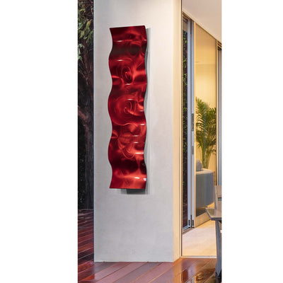 Statements2000 Metal Wall Art Large 3D Wall Sculpture - Rojo Wave by Jon Allen